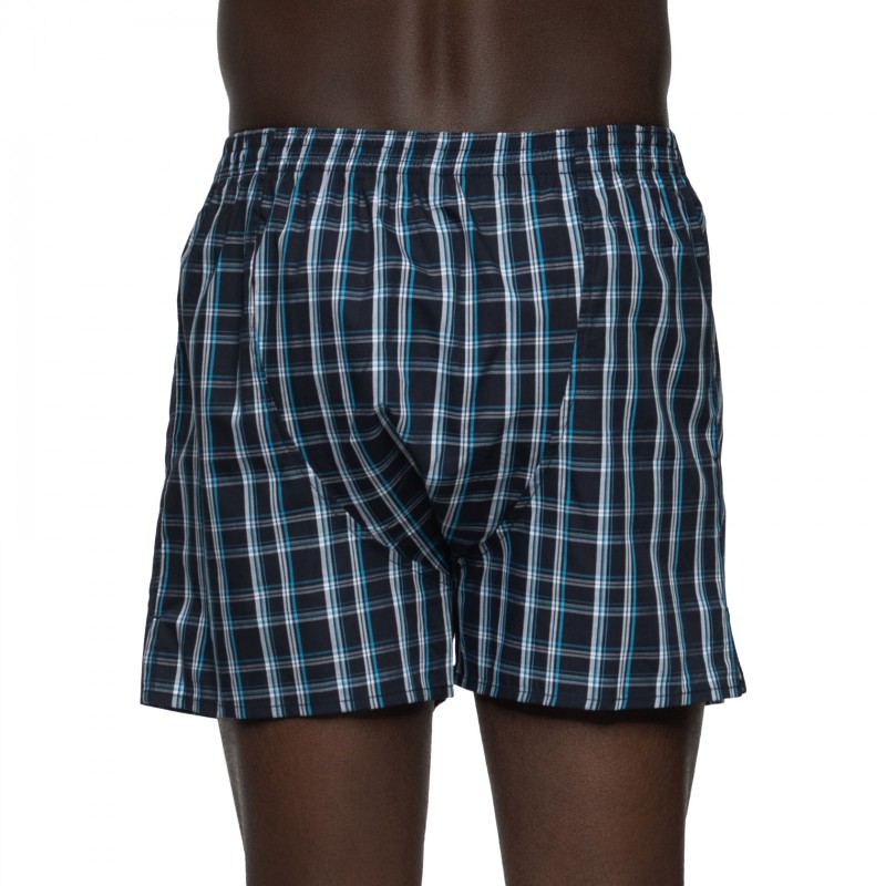 Boxerman_Herrenunterwäsche_D.E.A.L International_Boxershorts_Dunkelblau kariert
