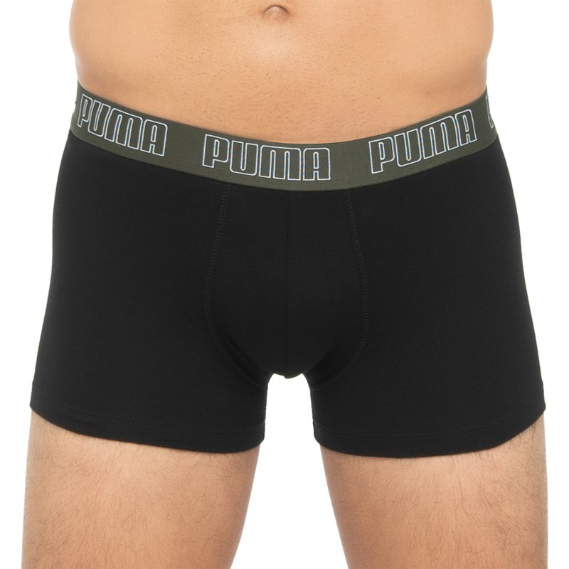 Boxerman_Herrenunterwäsche_Puma_2-er Set_Basic Trunks_Schwarz & Khaki