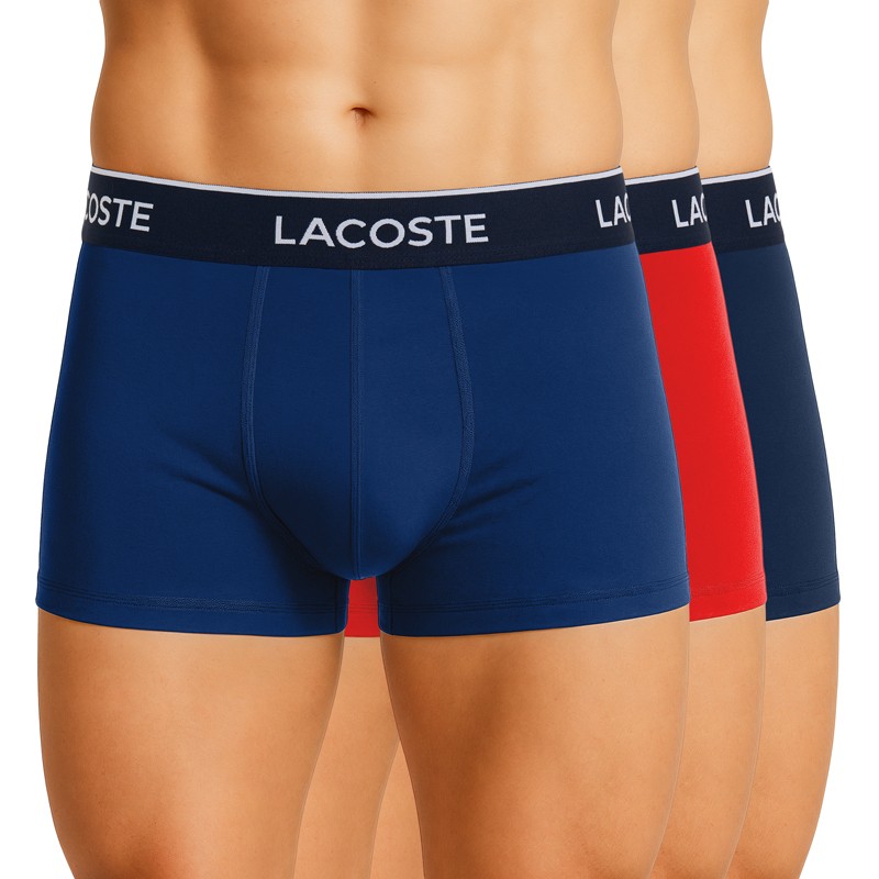 Lacoste 3-er Set Trunks Blau, Rot & Dunkelblau günstig online kaufen