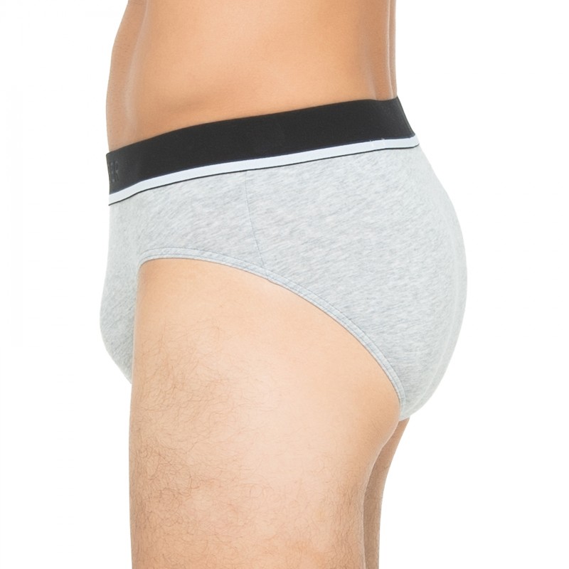 Boxerman_Herrenunterwäsche_Schiesser_3-er Set_Slips_Schwarz & Grau