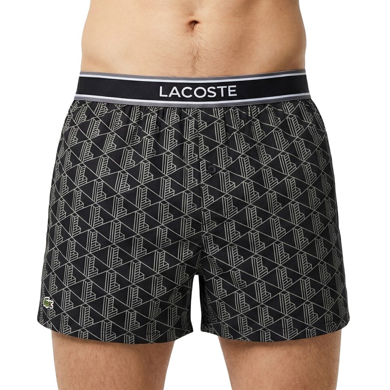 Lacoste_Boxershorts_Schwarz_Monogramm