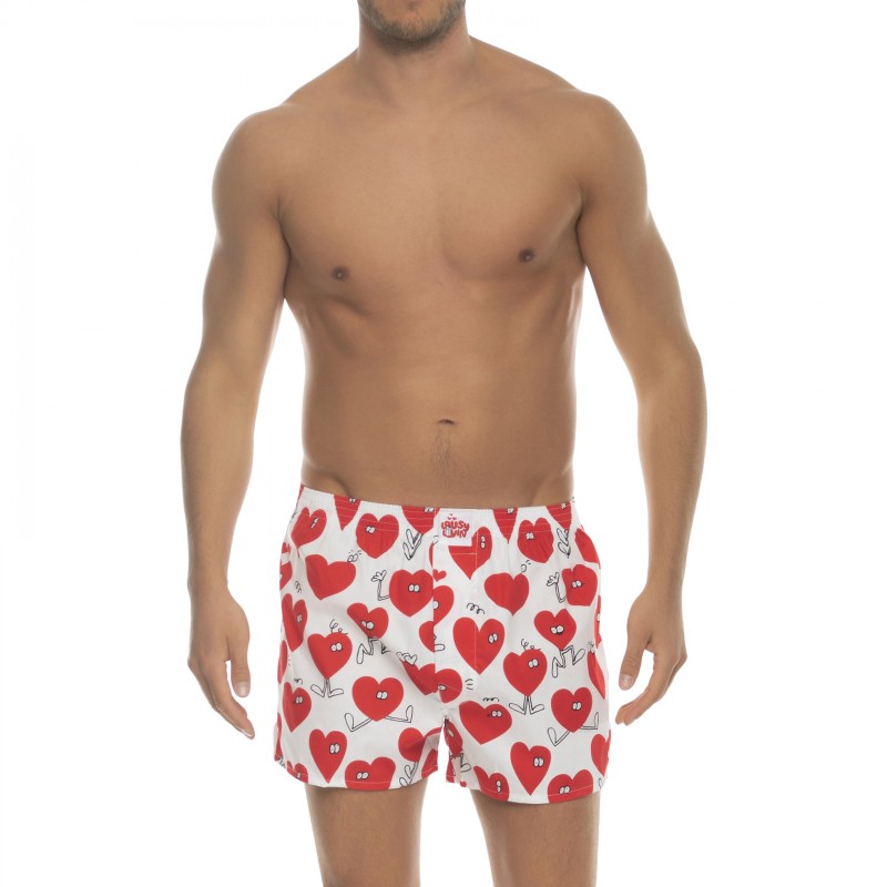 LousyLivin_2-erSet_Boxershorts_Rot&Weiß_mitMotiv