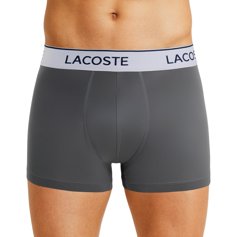 Boxerman_Herrenunterwäsche_Boxershorts_ Lacoste_3-er Set_Trunks_Grau