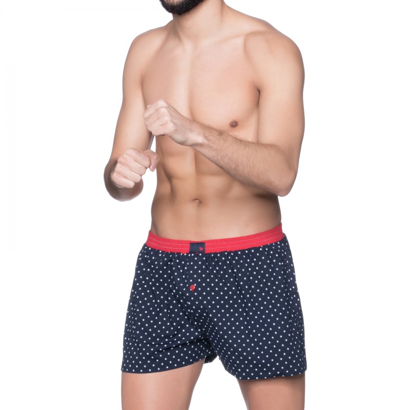 Unabux_Boxershorts_Dunkelblau_Sternen-Motiv