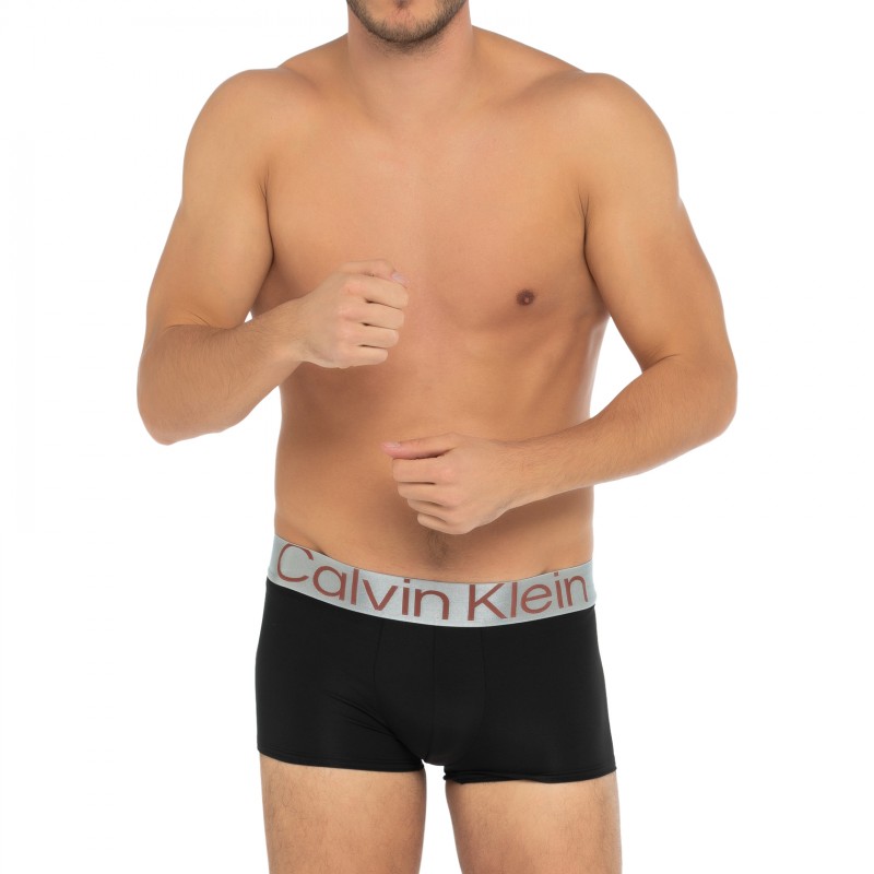 CalvinKlein_3-erSet_Trunks_Schwarz_mitsilbernenWebbund