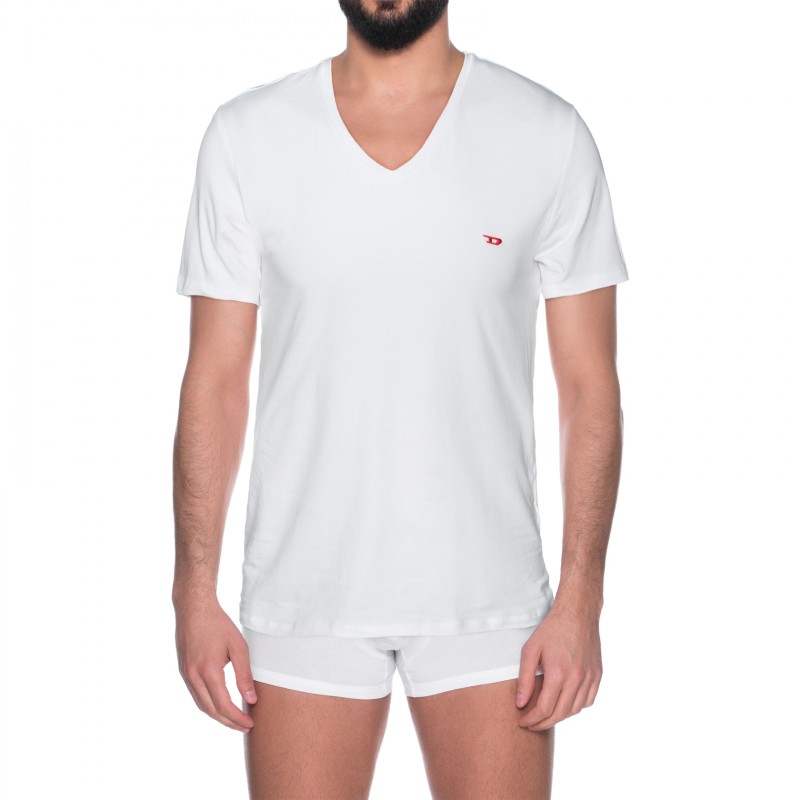 Boxerman_Unterhemden_V-Ausschnitt_Diesel_3-er Set_T-Shirts_Weiß