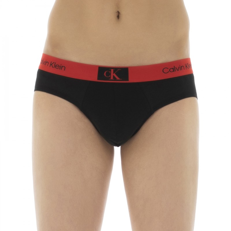 CalvinKlein_7-erSet_Slips_Schwarz_mitverschiedenfarbigemWebbund