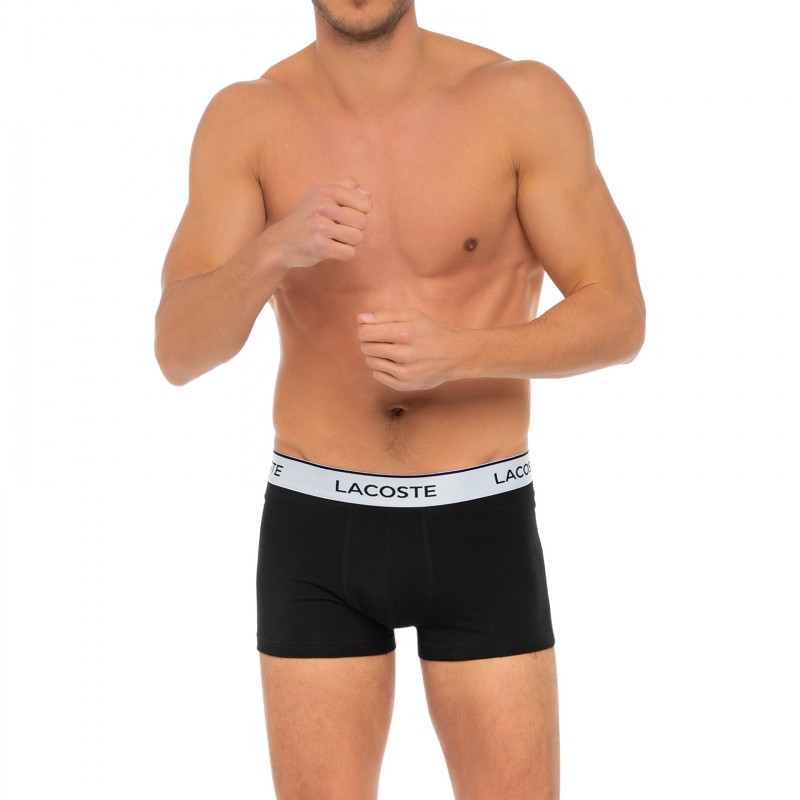 Boxerman_Herrenunterwäsche_Boxershorts_Lacoste_3-er Set_Trunks_Schwarz