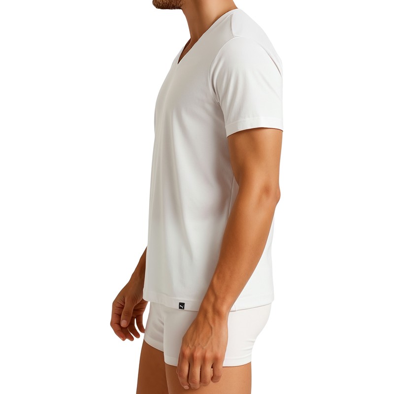 Boxerman_Herrenunterwäsche_Unterhemden_Puma_2-er Set_V-Neck_T-Shirts_Weiß