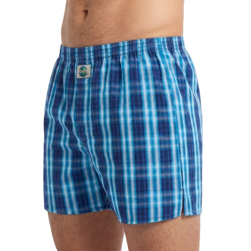 D.E.A.L. International 5-er Set Boxershorts kariert Blautöne