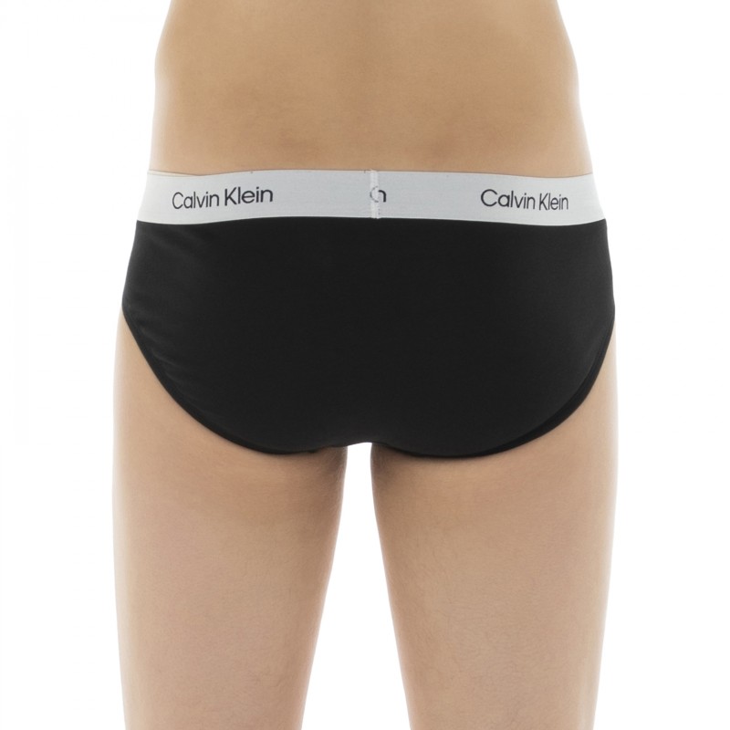 CalvinKlein_7-erSet_Slips_Schwarz_mitverschiedenfarbigemWebbund