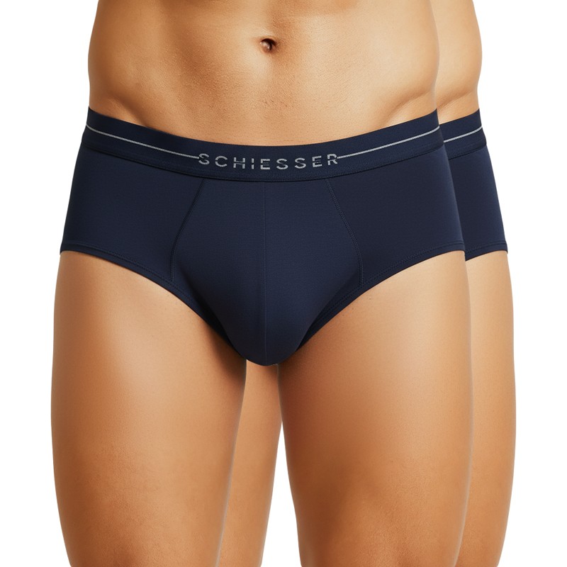 Schiesser 2-er Set Slips Dunkelblau günstig online kaufen