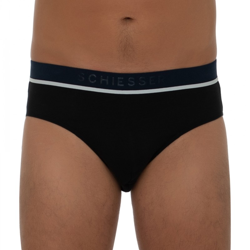 Boxerman_Herrenunterwäsche_Boxershorts_Schiesser_3-er Set_Slips_Schwarz