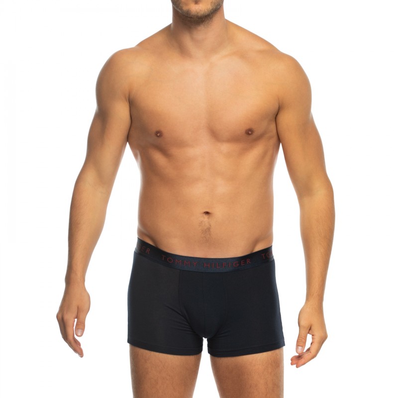 TommyHilfiger_3-erSet_Trunks_Blau_mitverschiedenfarbigemWebbund