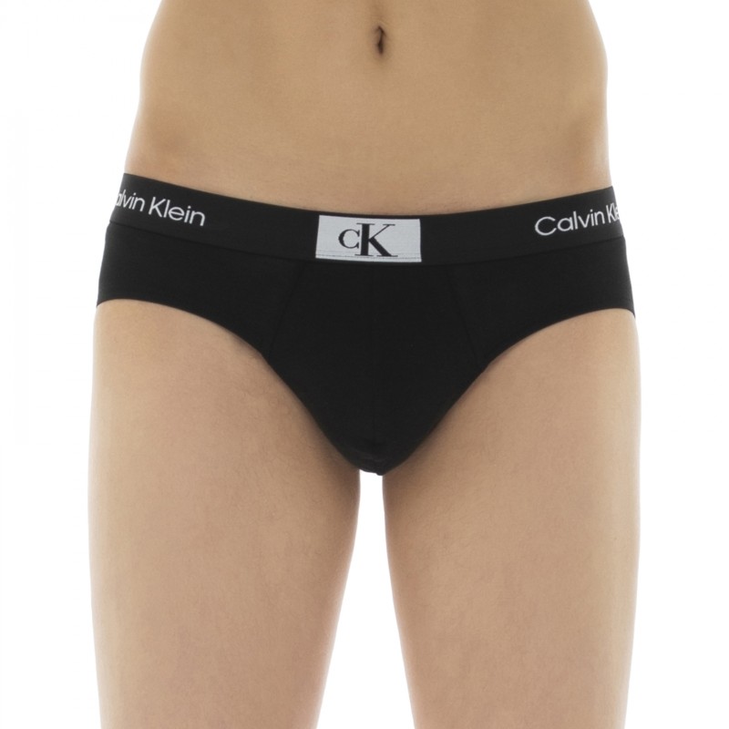 CalvinKlein_7-erSet_Slips_Schwarz_mitverschiedenfarbigemWebbund