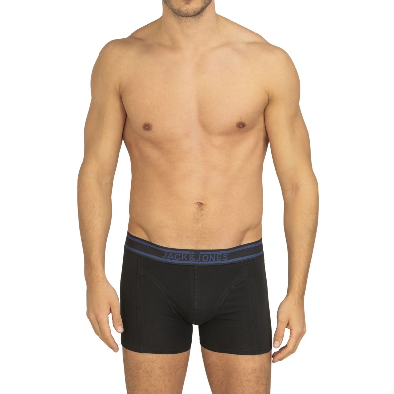 Jack&Jones_5-er_Set_Trunks_Schwarz_Grau_&_Blau_verschiedenfarbigen_Webbund