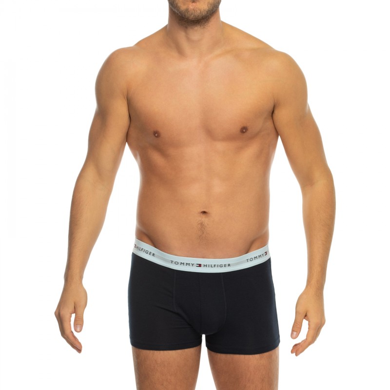TommyHilfiger_3-erSet_Trunks_Blau_mitverschiedenfarbigemWebbund