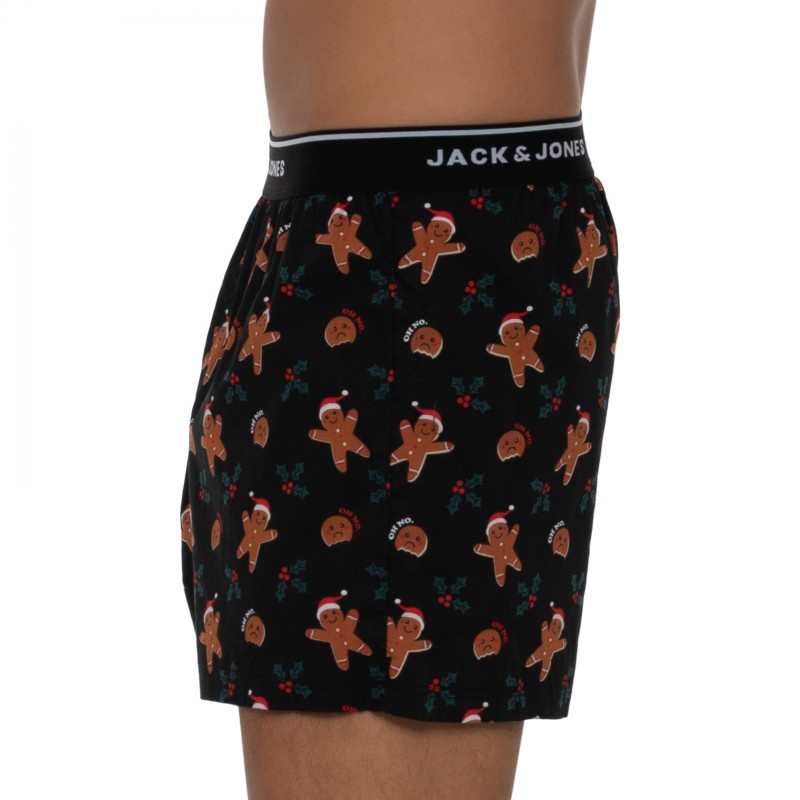 Boxerman_Herrenunterwäsche_Jack & Jones_2-er Set_Boxershorts_Schwarz_Lebkuchen Motiv