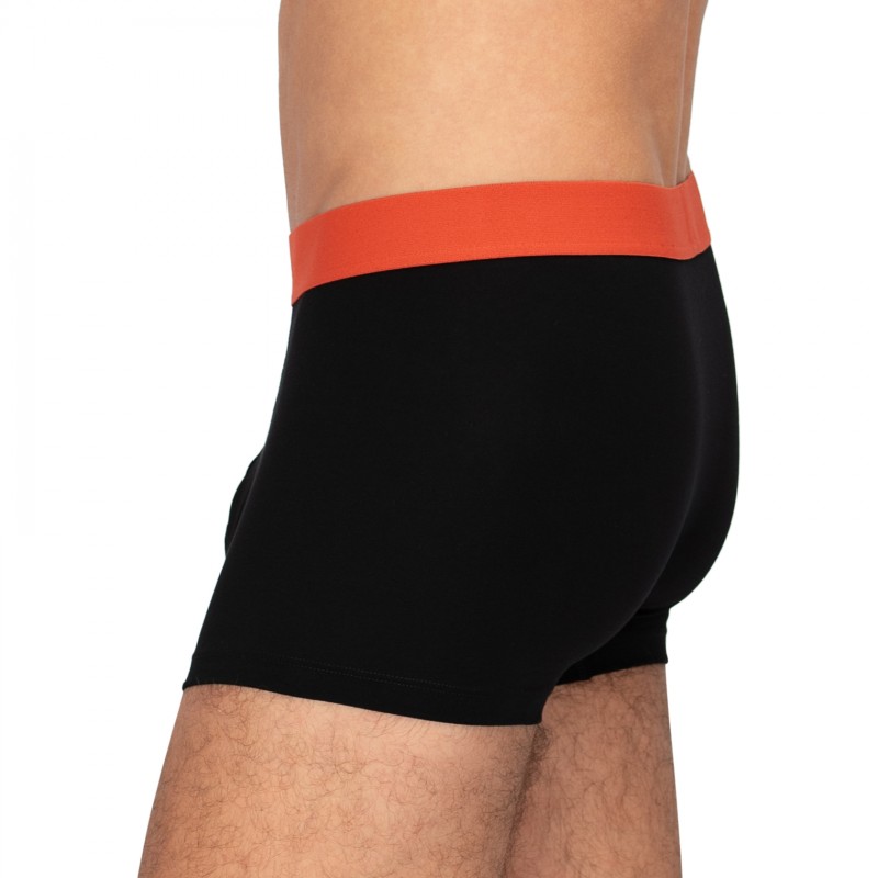 Schiesser_3-erSet_Trunks_Schwarz_mitverschiedenfarbigemWebbund