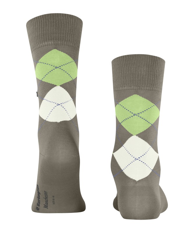Burlington_Socken_Khaki_mitArgyle-Muster