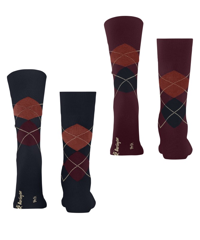 Burlington_2erSet_Socke_Schwarz_&_Rot