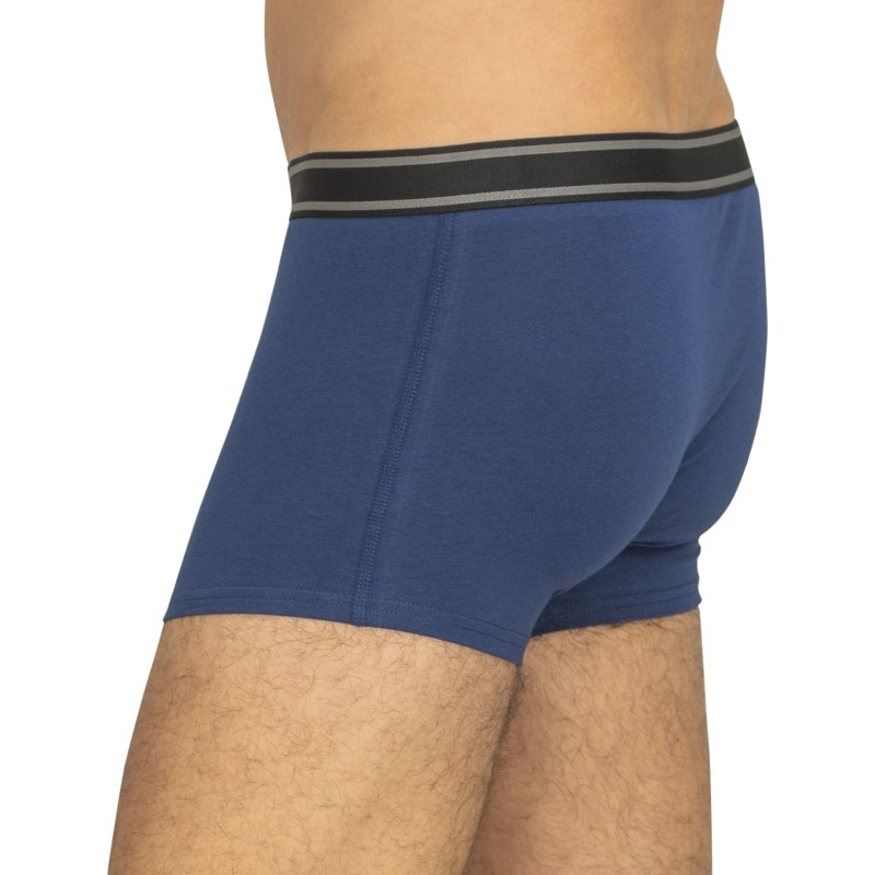 Jack & Jones 5-er Set Trunks Schwarz, Grau & Blau mit verschiedenfarbigen Webbund