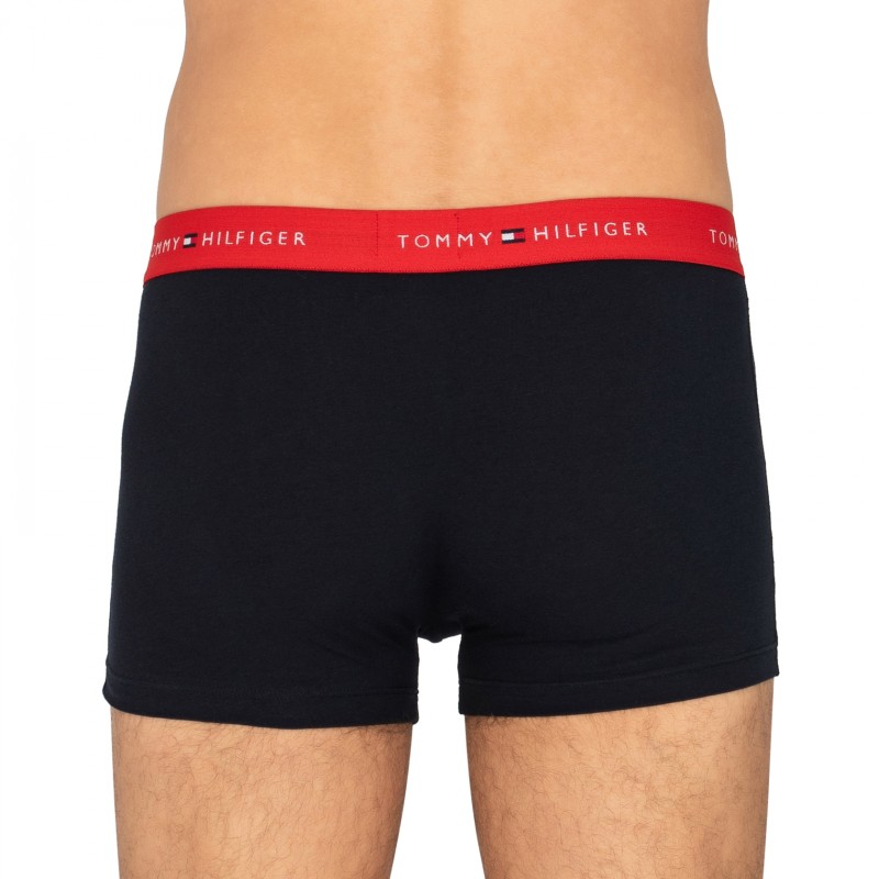 Tommy Hilfiger 3-er Set Trunks Blau mit verschiedenfarbigem Webbund