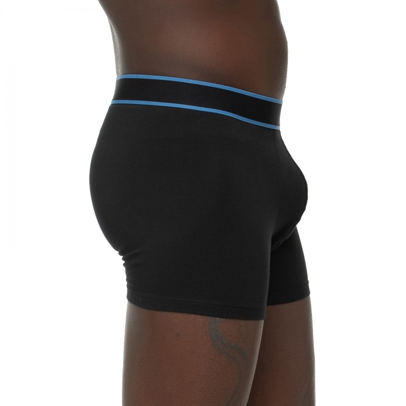 Boxerman_Herrenunterwäsche_Boxershorts_Schiesser_3-er Set_Trunks_Schwarz