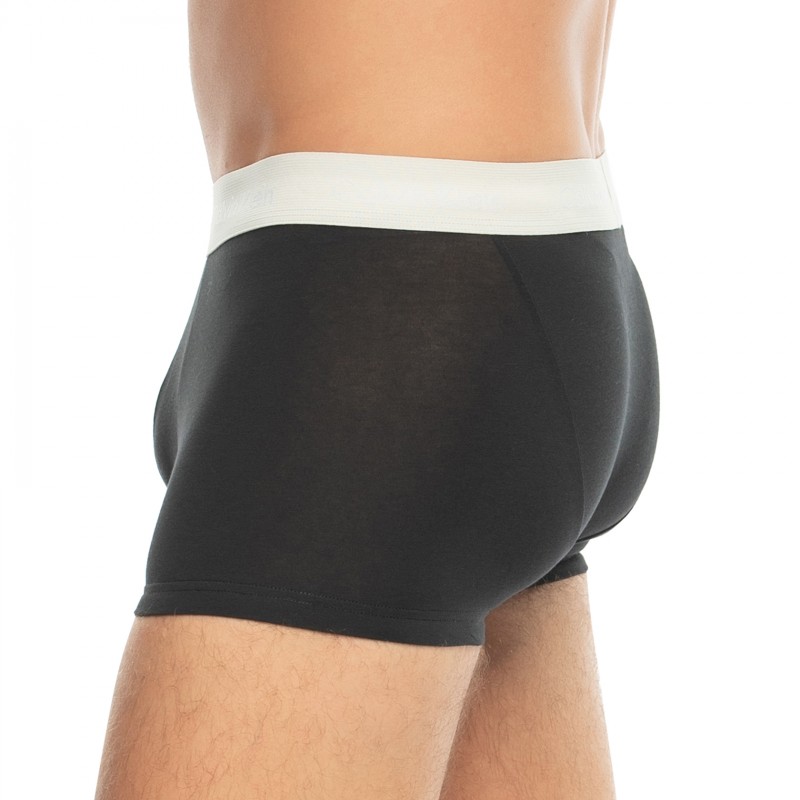 CalvinKlein_3-erSet_LowRise_Trunks_Schwarz_mitverschiedenfarbigemWebbund