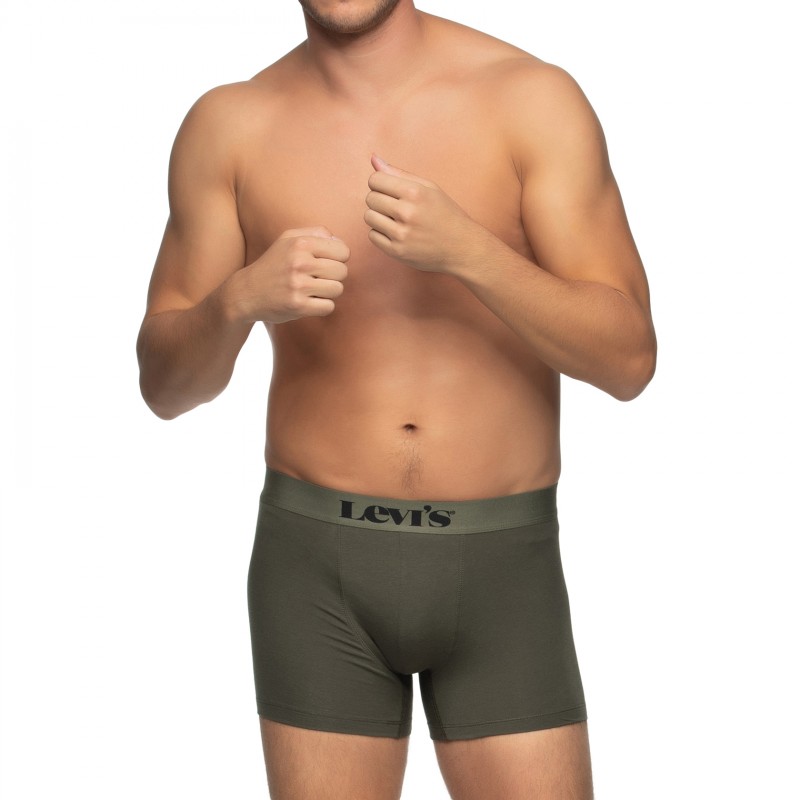 Boxerman_Herrenunterwäsche_Boxershorts_Levi's_2-er Set_Boxer Briefs_Khaki Grün Katiert