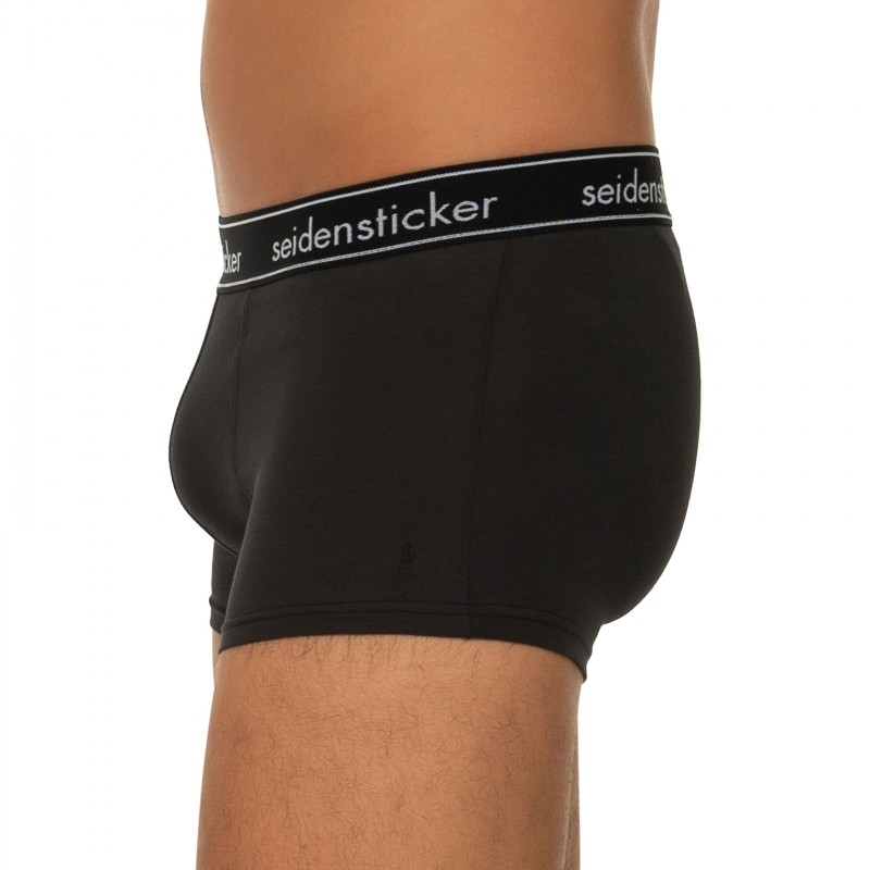 Boxerman_Herrenunterwäsche_Boxershorts_Seidensticker_3-er Set_Short Trunks_Schwarz