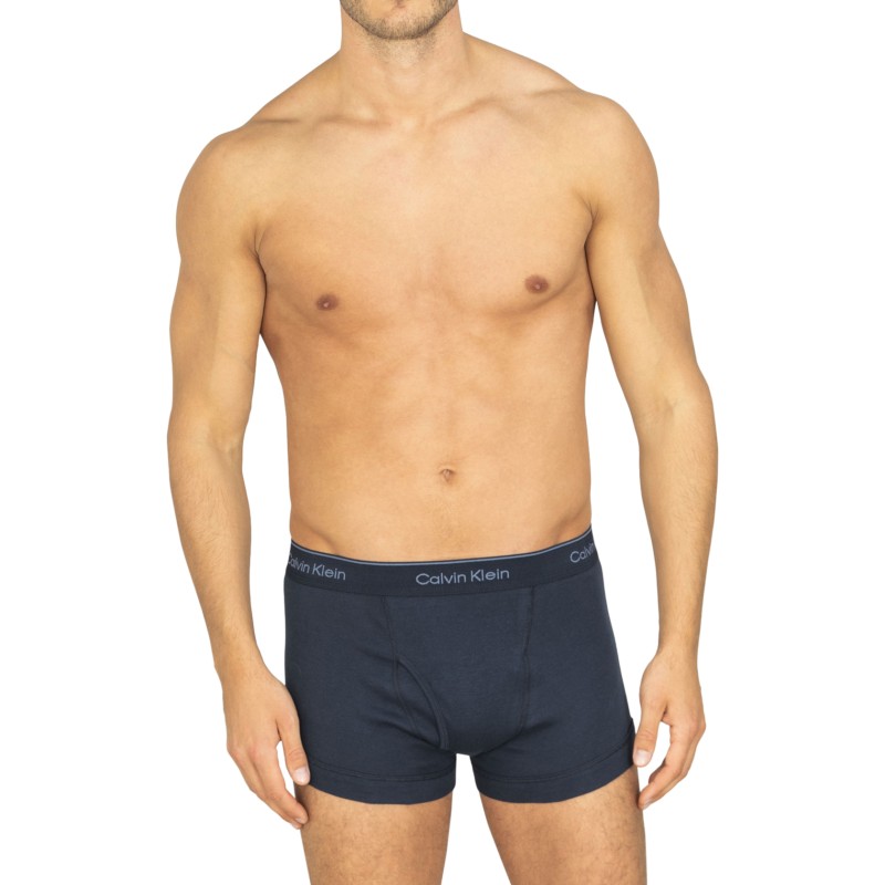 Calvin Klein 3-er Set Trunks Blau, Grün & Grau