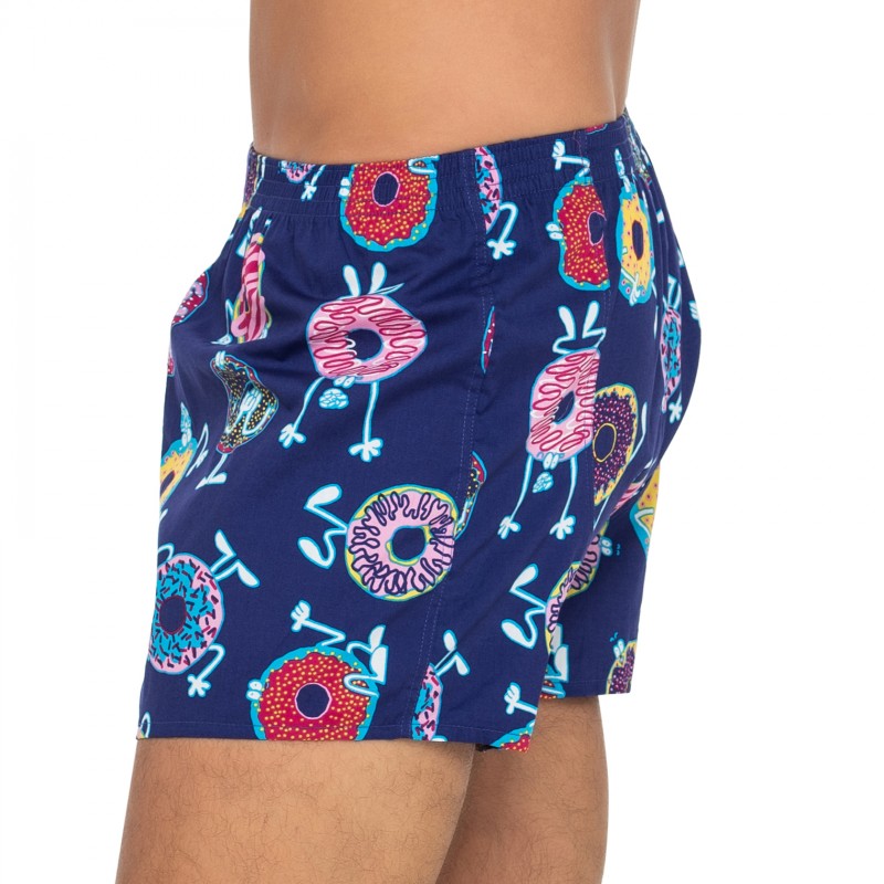 LousyLivin_2-erSet_Boxershorts_Türkis&Lila_mitDonut-Print