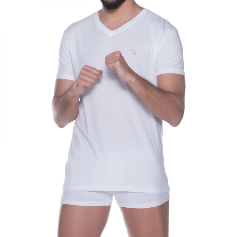 GANT_2-erSet_V-Neck_T-Shirts_Weiß