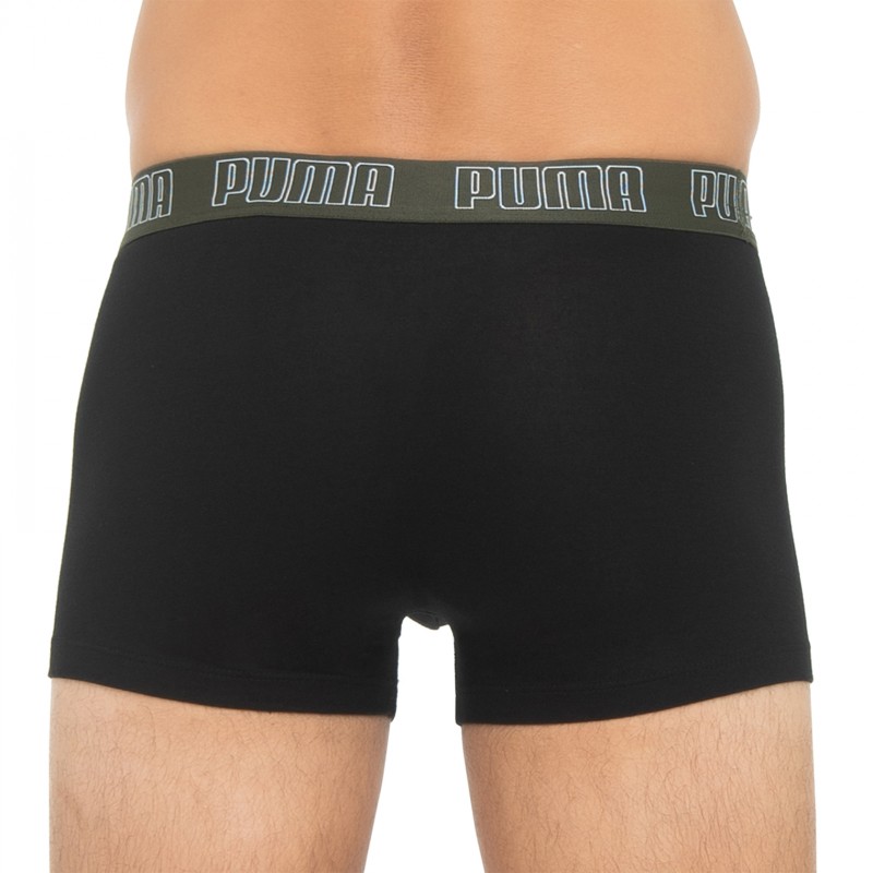 Boxerman_Herrenunterwäsche_Puma_2-er Set_Basic Trunks_Schwarz & Khaki