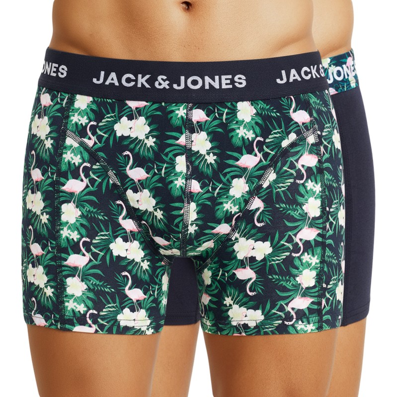 Jack & Jones 3-er Set Trunks Schwarz Jacflamingo