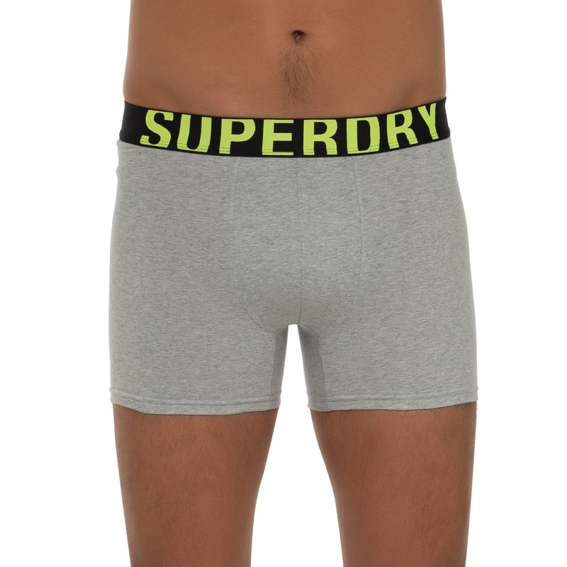 Boxerman_Herrenunterwäsche_Boxershorts_Superdry_2-er Set_Trunks_Anthrazit & Hellgrau