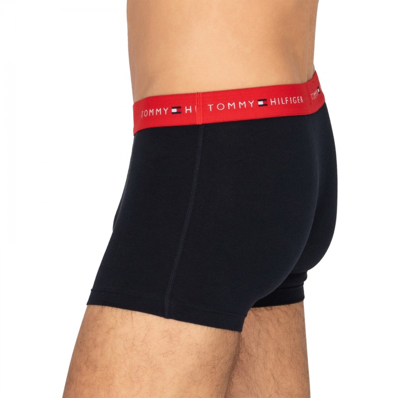 Tommy Hilfiger 3-er Set Trunks Blau mit verschiedenfarbigem Webbund
