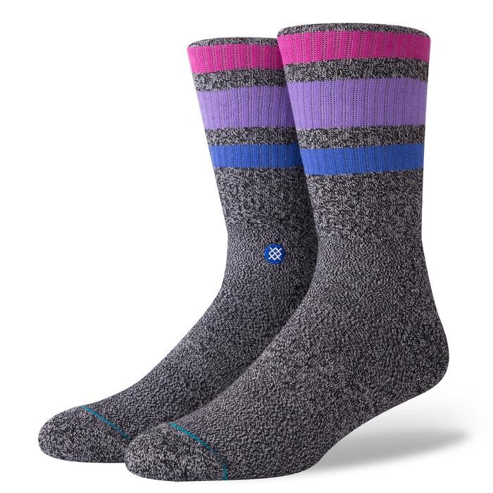 Stance Socken Schwarz Weiß meliert mit farbigen Details günstig online kaufen