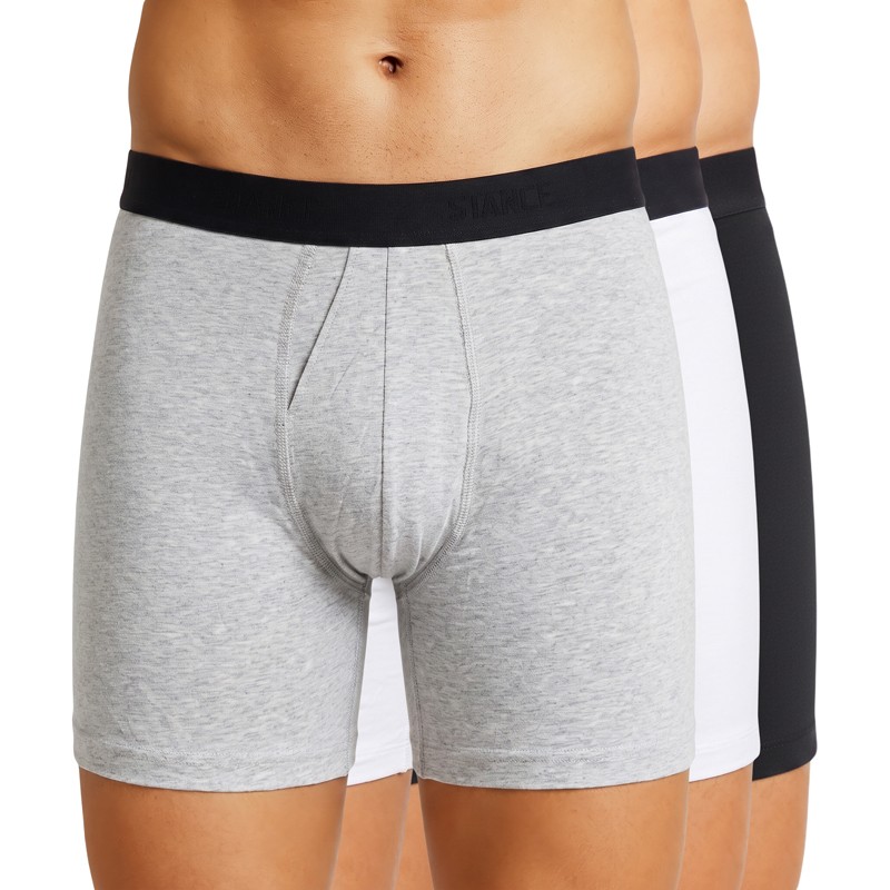 Boxerman_Stance_3-erSet_Boxer_Briefs_Schwarz_Weiß_Grau