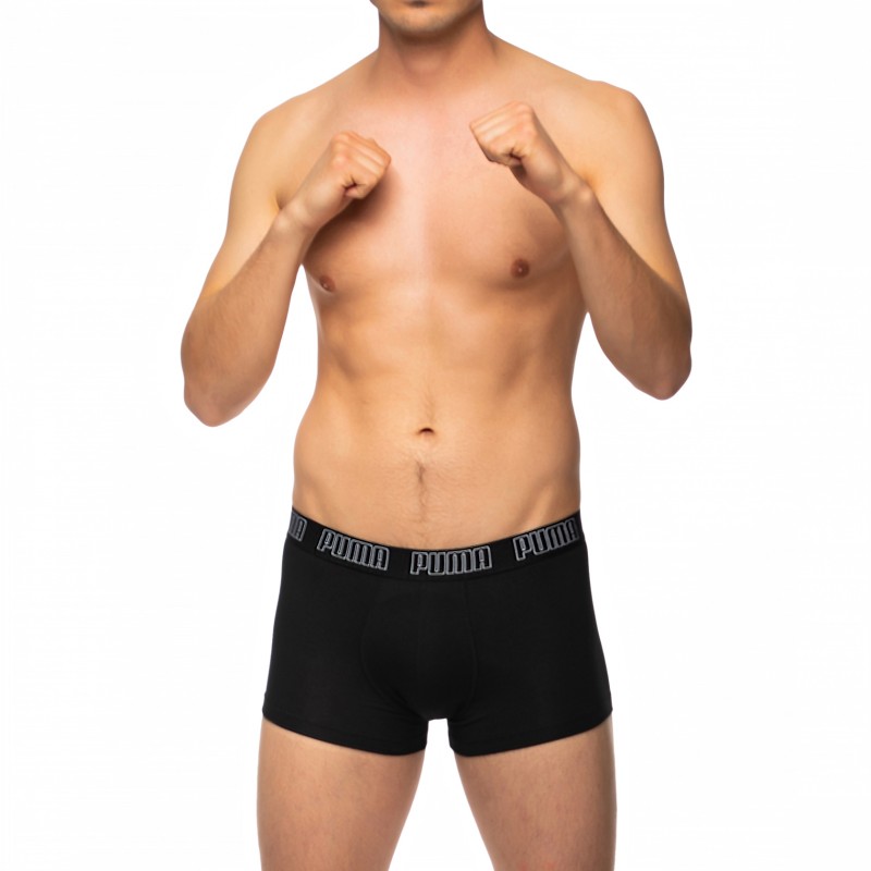 Boxerman_Herrenunterwäsche_Boxershorts_Puma_2-er Set_Basic Trunks_Schwarz