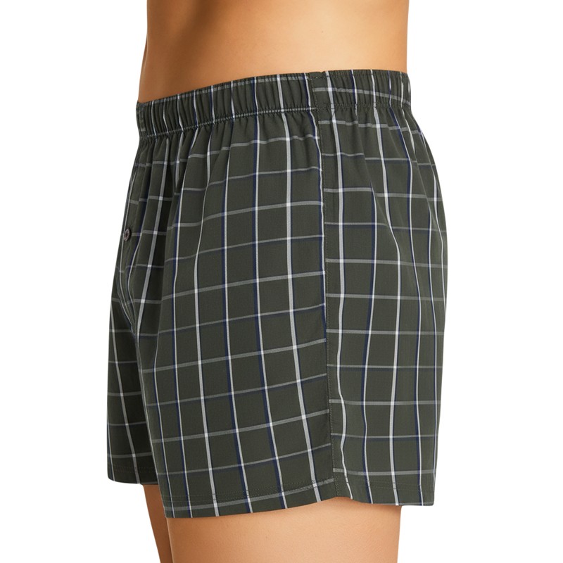Hanro_Boxershorts_Dunkelgrün_kariert