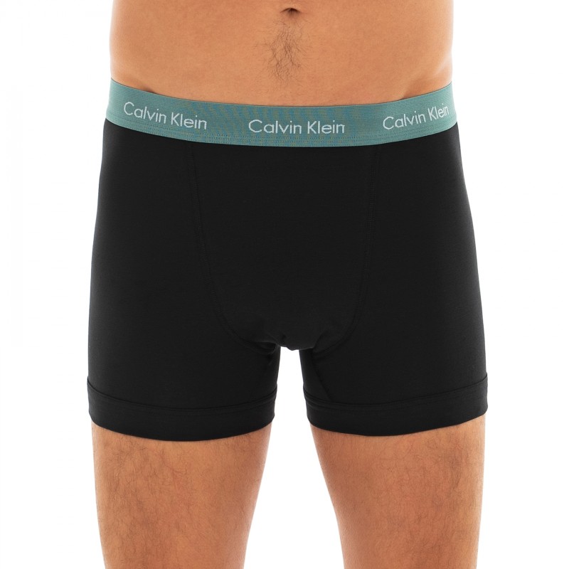 CalvinKlein_3-erSet_Trunks_Schwarz_verschiedenfarbigerWebbund