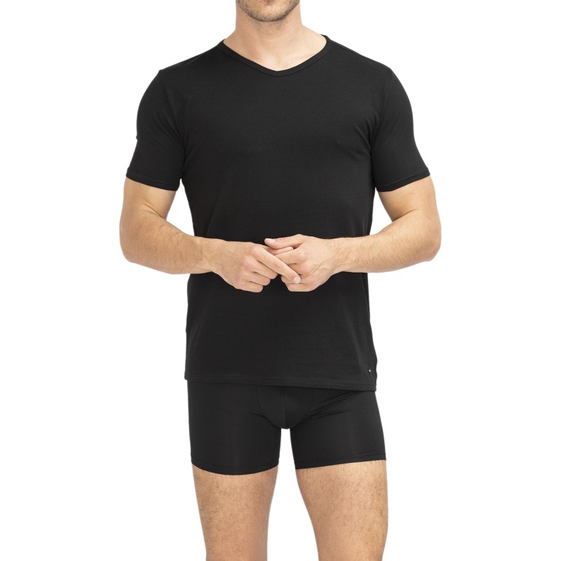 TommyHilfiger_3erSet_VNeck_TShirts_Grau,Weiß,Schwarz