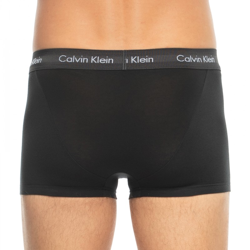 CalvinKlein_3-erSet_LowRise_Trunks_Schwarz_mitverschiedenfarbigemWebbund
