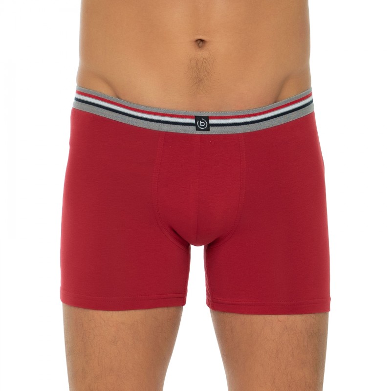 Bugatti 3-er Set long Pants Schwarz, Grau & Rot