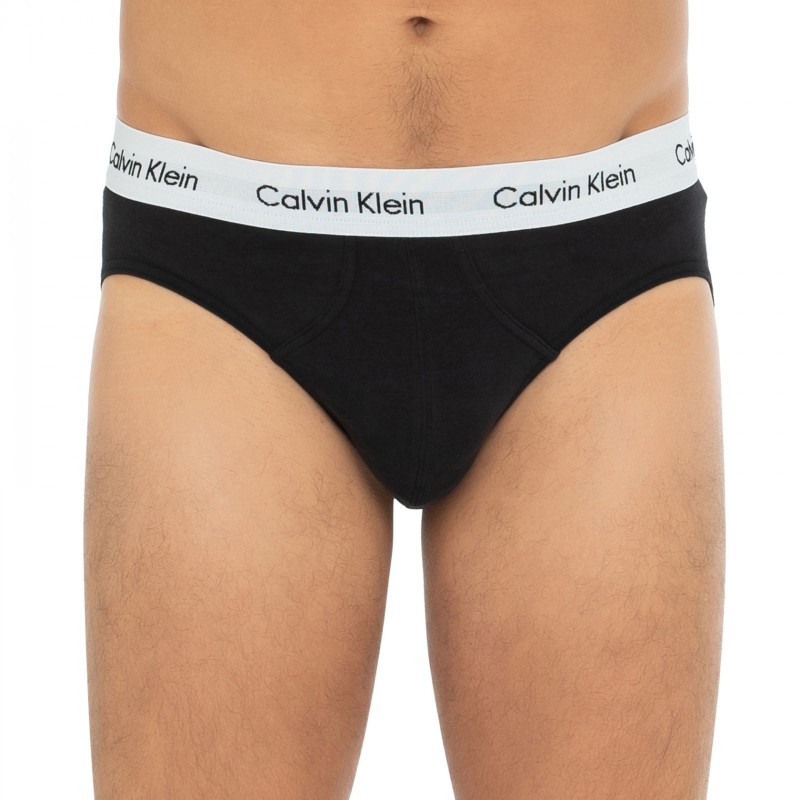 CalvinKlein_5-erSet_Slips_Schwarz_mitverschiedenfarbigemWebbund