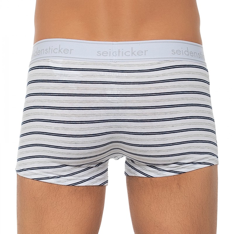 Boxerman_Herrenunterwäsche_Boxershorts_Seidensticker_3-er Set_Trunks_Gestreift Khaki & Gemustert