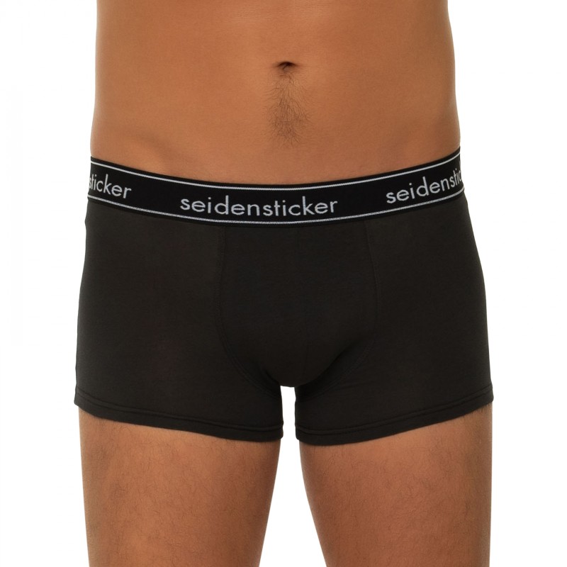 Boxerman_Herrenunterwäsche_Boxershorts_Seidensticker_3-er Set_Short Trunks_Schwarz