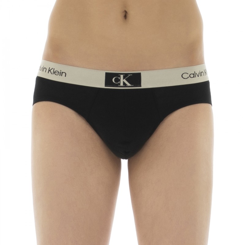 CalvinKlein_7-erSet_Slips_Schwarz_mitverschiedenfarbigemWebbund